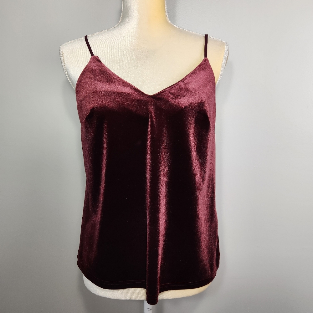 Velvet Burgundy Cami Tank Top Size XS Y2K grunge whimsigoth
